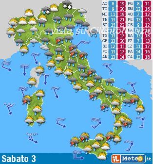 meteo sud temporali