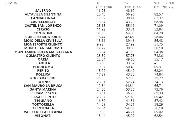 affluenza definitiva comunali 2016
