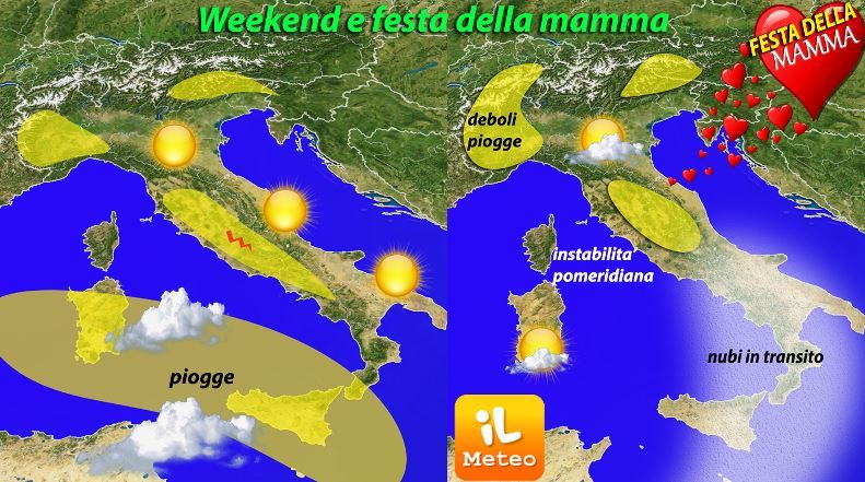 meteo festa della mamma