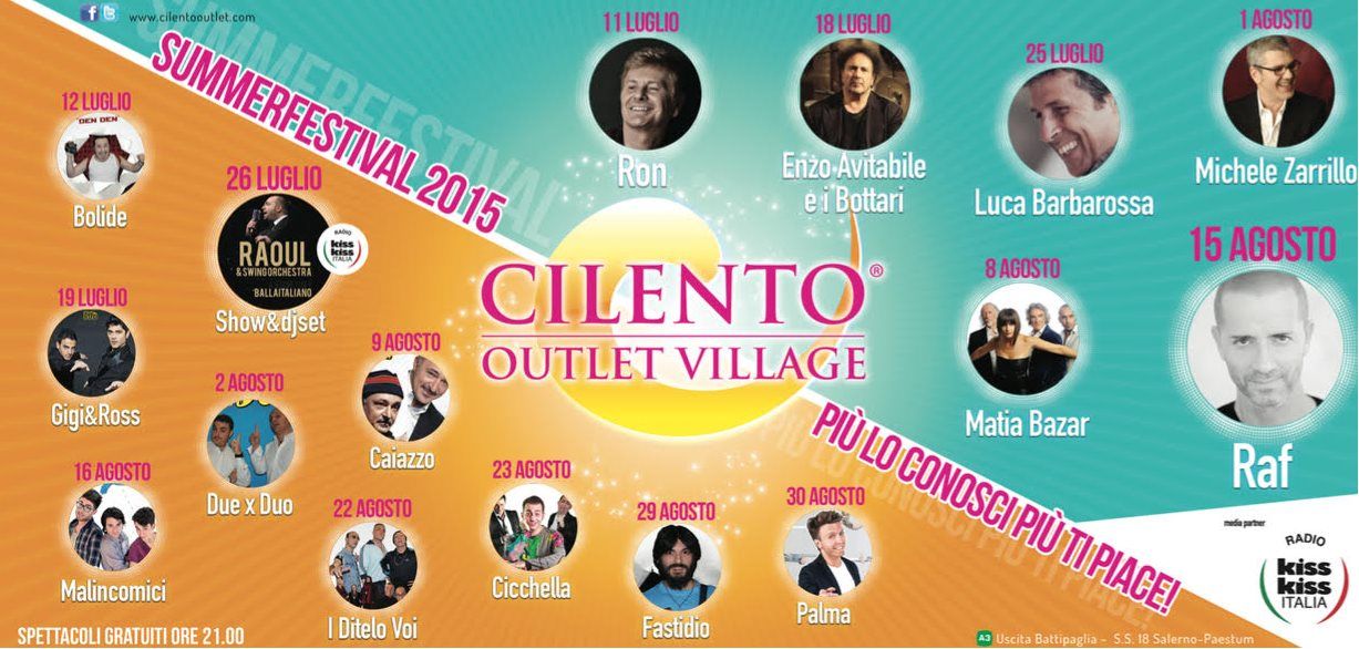eventi estate 2015 cilento outlet village
