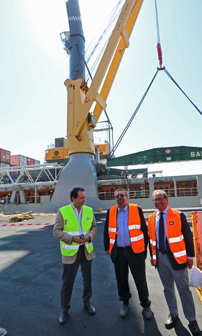 gru porto di salerno navi giganti