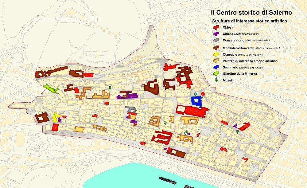 cartografia salerno centro storico