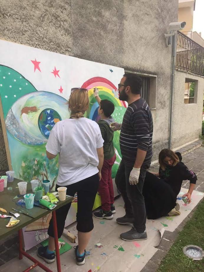 pittura con i ragazzi