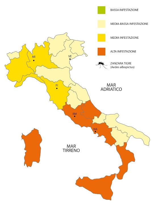 mappa zanzare a giugno concentrazione