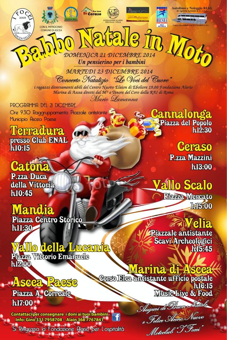 babbo natale in moto