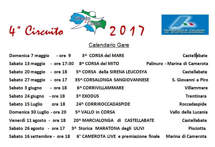 calendario corse