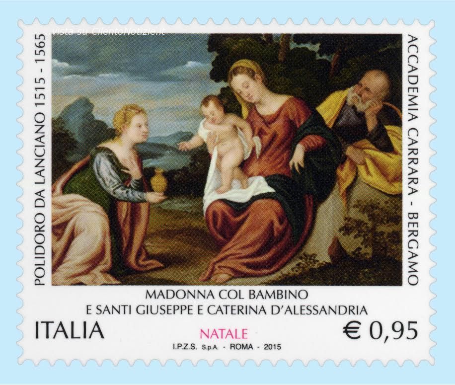 madonna col bambino francobollo