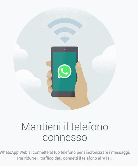 telefono whatsapp web connesso