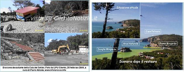 erosione spiagge cala del cefalo