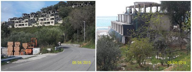 scheletri cemento armato paesaggio