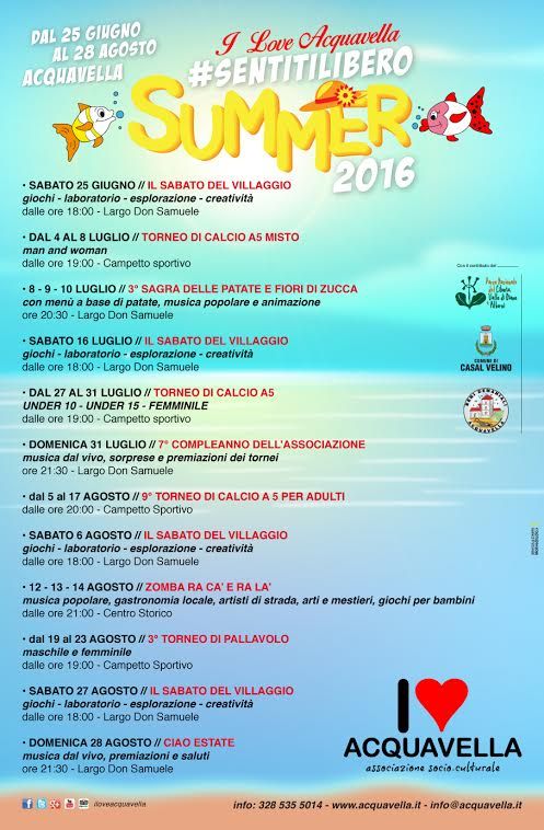 estate 2016 acquavella programma cartellone