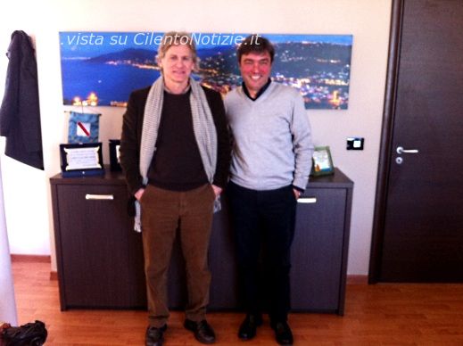sindaco spinelli e giulio scarpati a Castellabate
