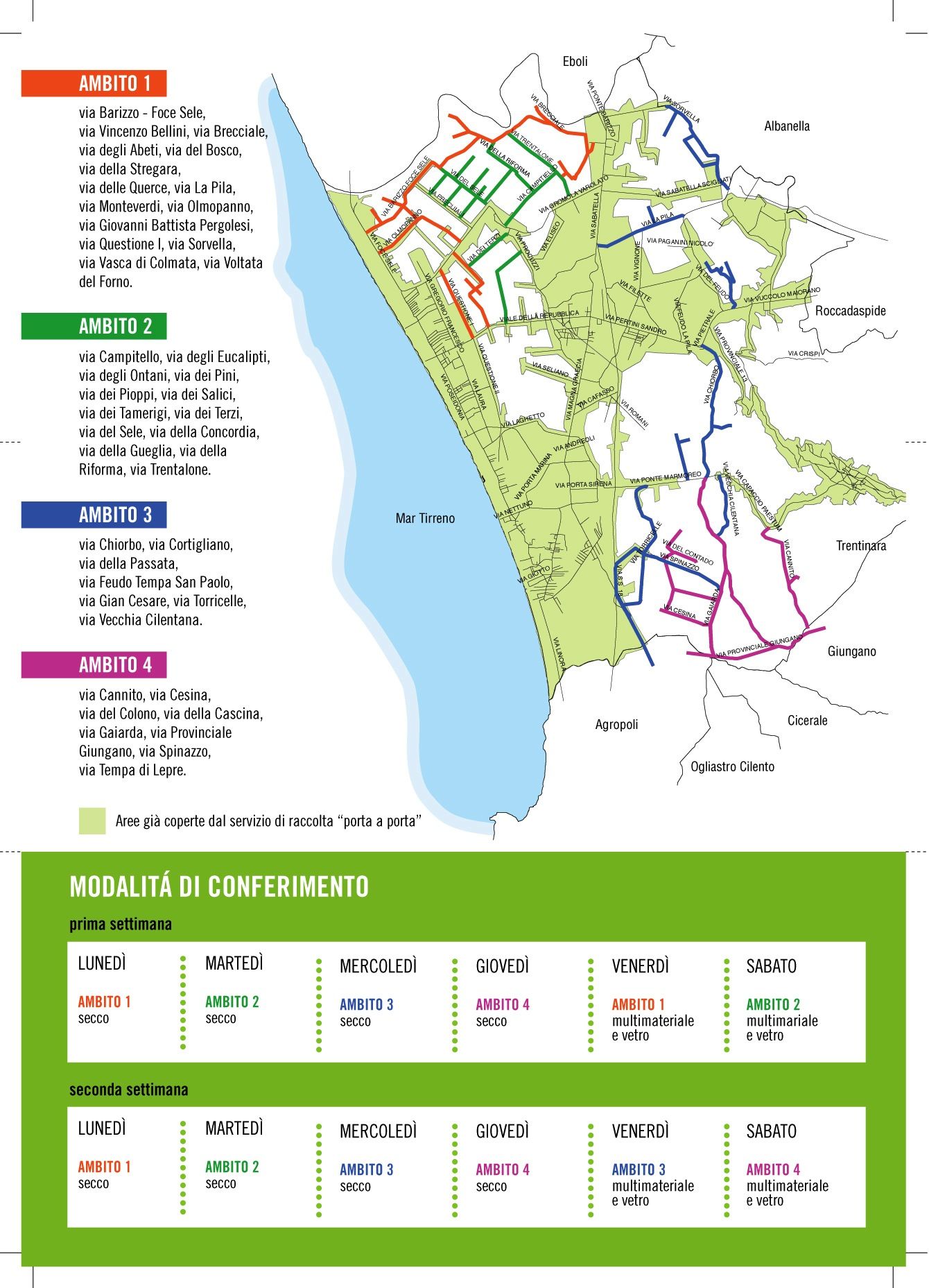info raccolta porta a porta capaccio