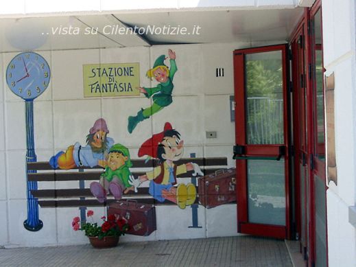 la stazione Fantasia a Vallo della Lucania