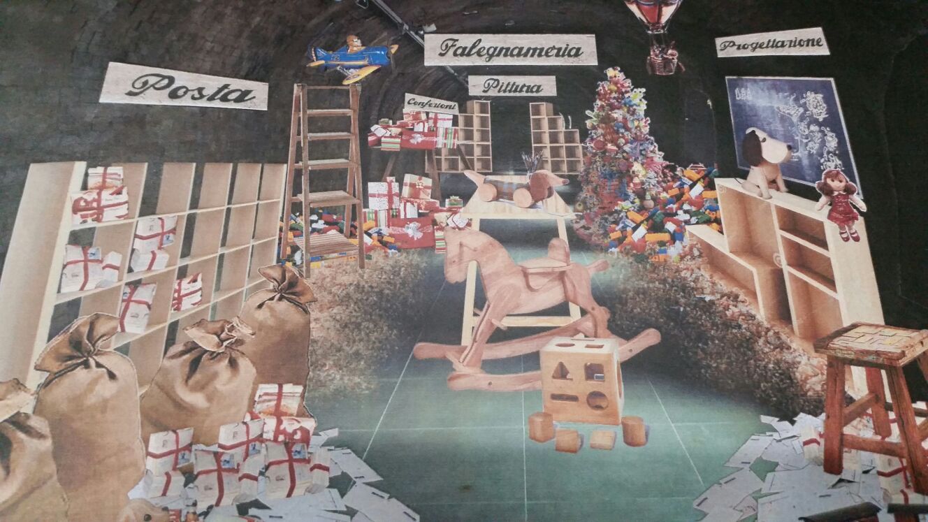 ricostruzione laboratorio di Babbo Natale