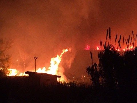 incendio agropoli notte