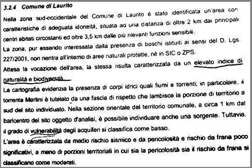 comuncazione laurito discarica