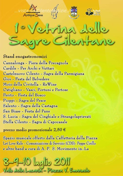 vetrina sagre del cilento vallo della lucania