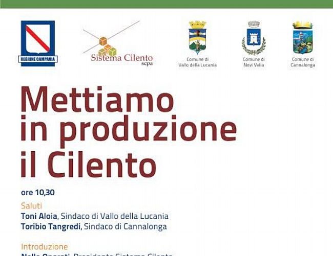 01042016 mettiamo in produzione il cilento