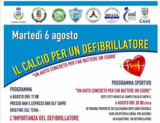 02082013 locandina il calcio per un defibrillatore