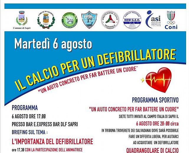 02082013 locandina il calcio per un defibrillatore