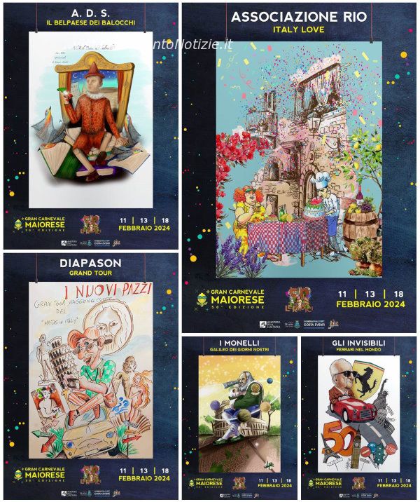 bozzetti carnevale di moiori 2024