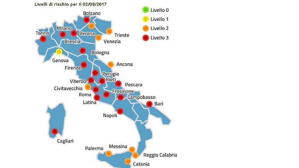 03082017 bollettini caldo afa italia