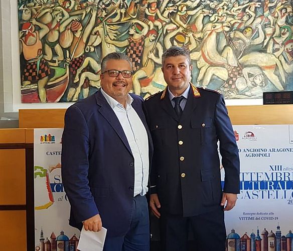03092020 Sindaco Adamo Coppola e il neo comandante Sergio Cauceglia
