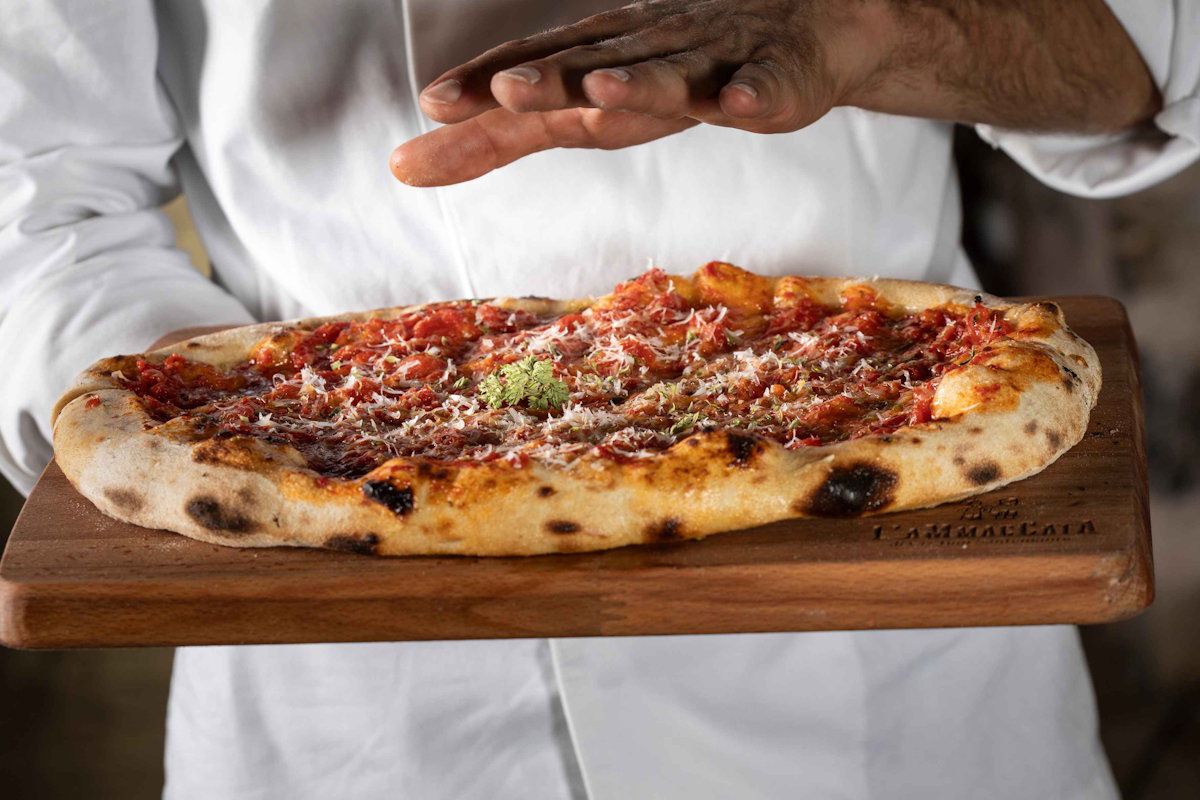 pizza ammaccata nel Cilento