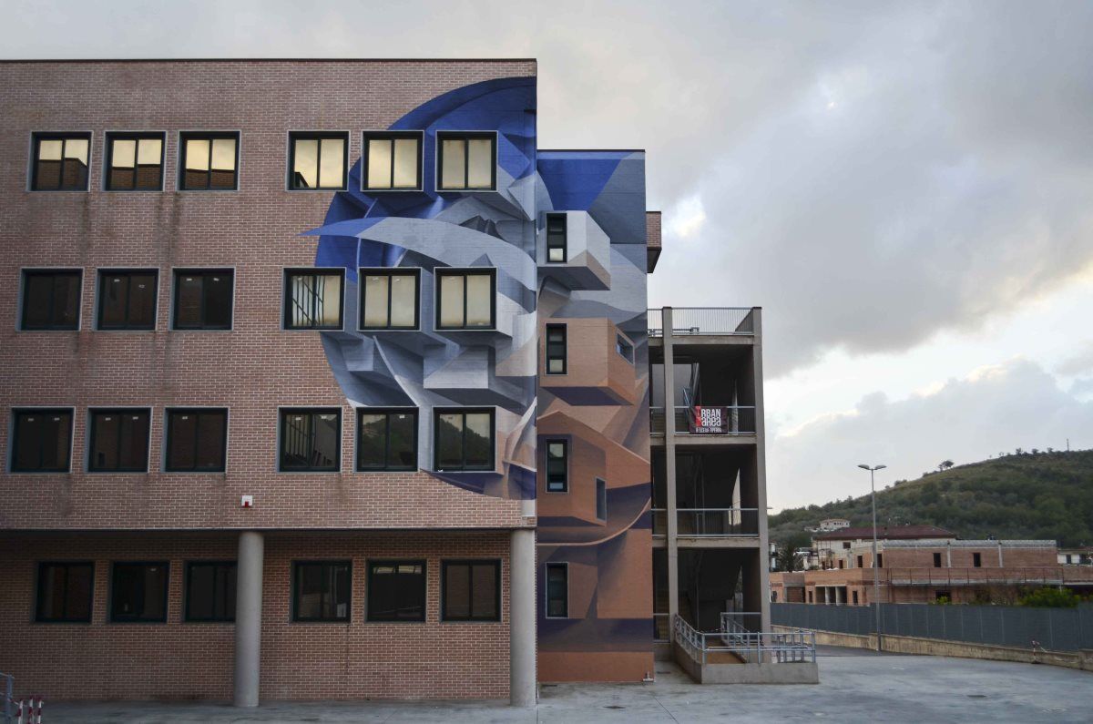 dettaglio murale 3D Liceo Agropoli