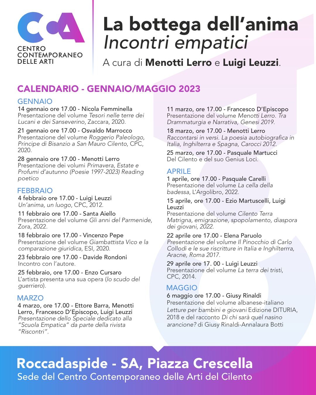calendario incontri