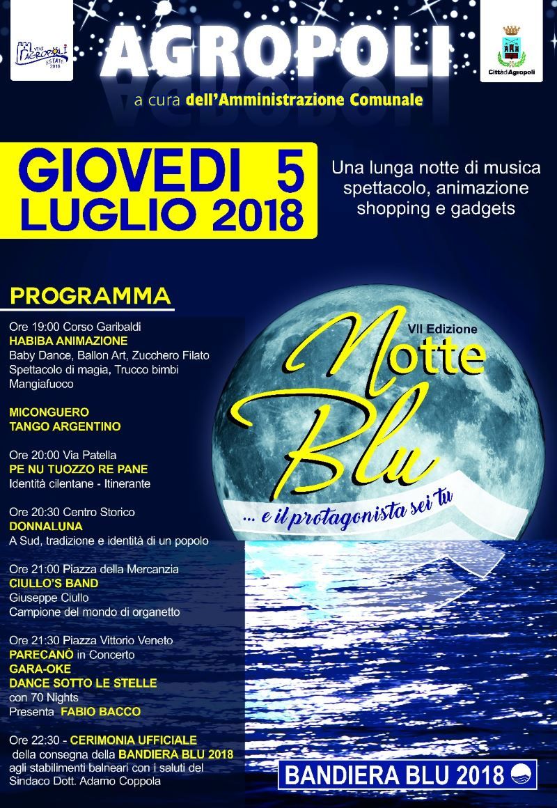 notte blu agropoli estate 2018