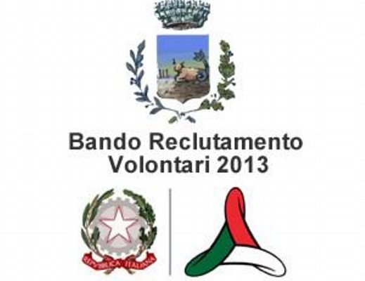 05032013 Reclutamento di Nuovi Volontari