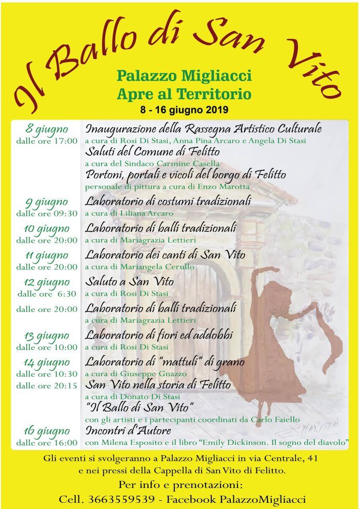 IL BALLO DI SAN VITO a Felitto una rassegna nel Palazzo Migliacci