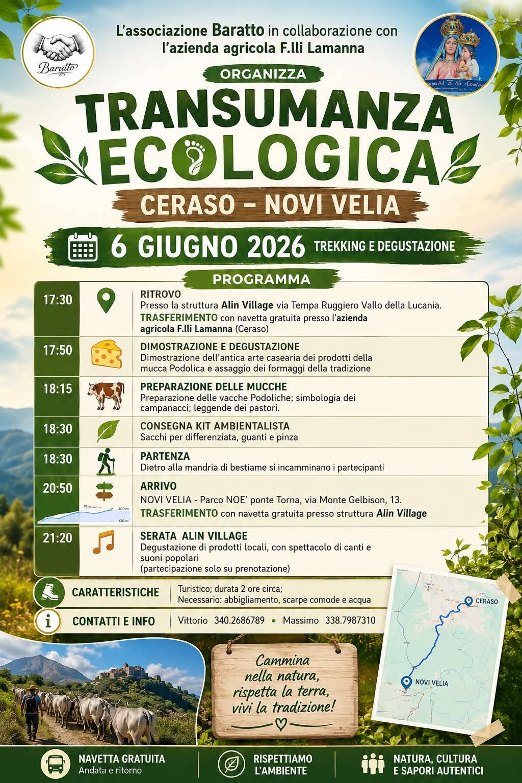 transumanza cilento percorso e programma