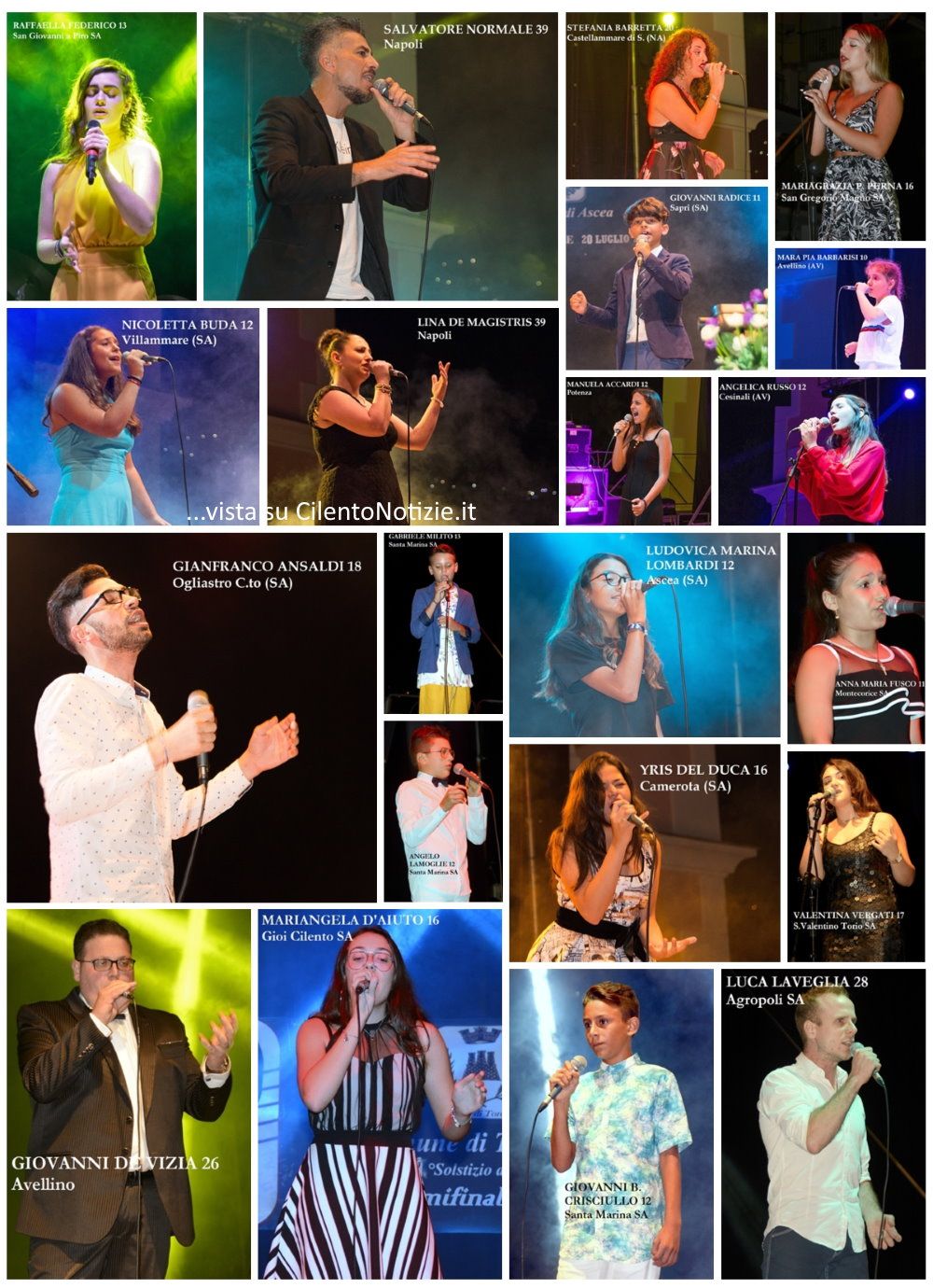 tutti i partecipanti note e giovani promesse