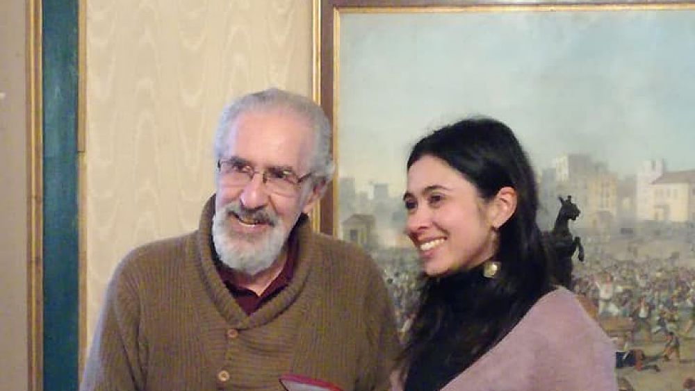 05122018 Atilio Boron con l Assessore del Comune di Napoli Laura Marmorale 05122018 Atilio Boron con l Assessore del Comune di Napoli Laura Marmorale