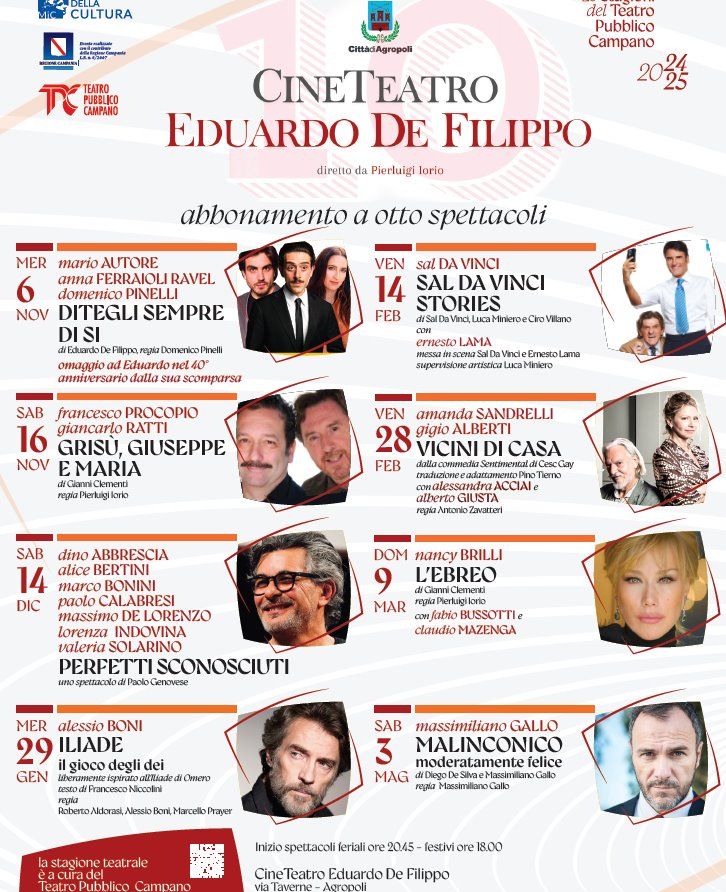 locandina degli spettacoli teatro de filippo agropoli