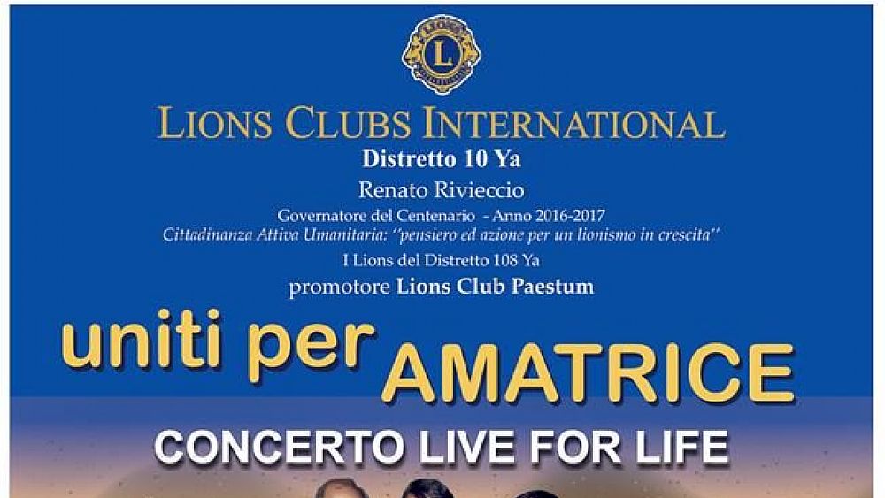 06112016 Lions Club Paestum   Live for Life
