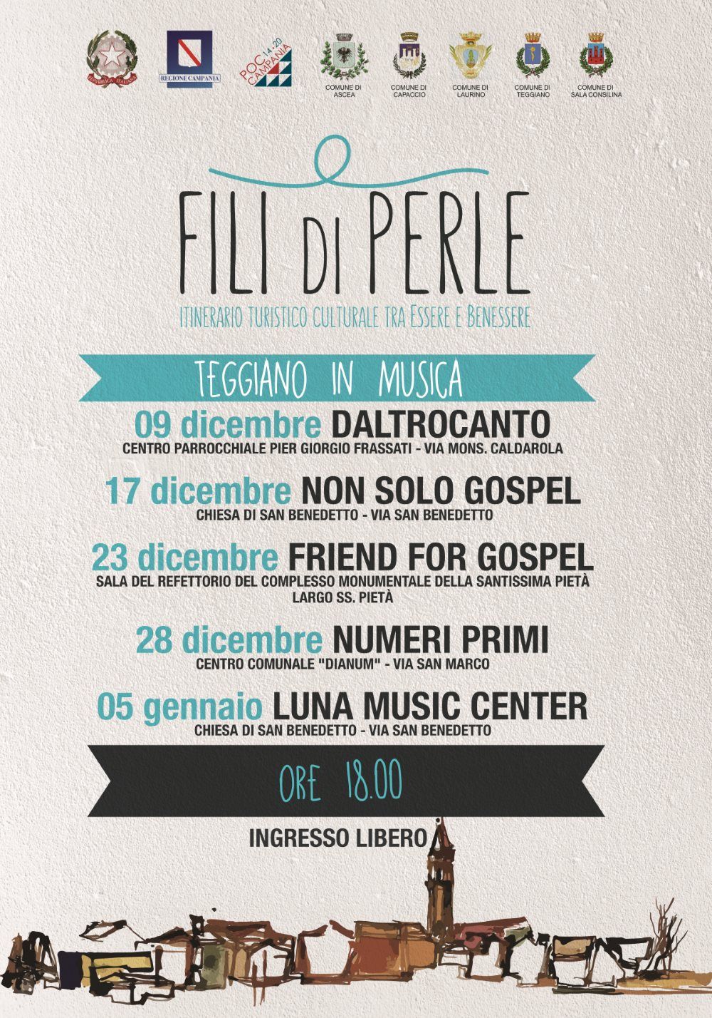 teggiano fili di perle