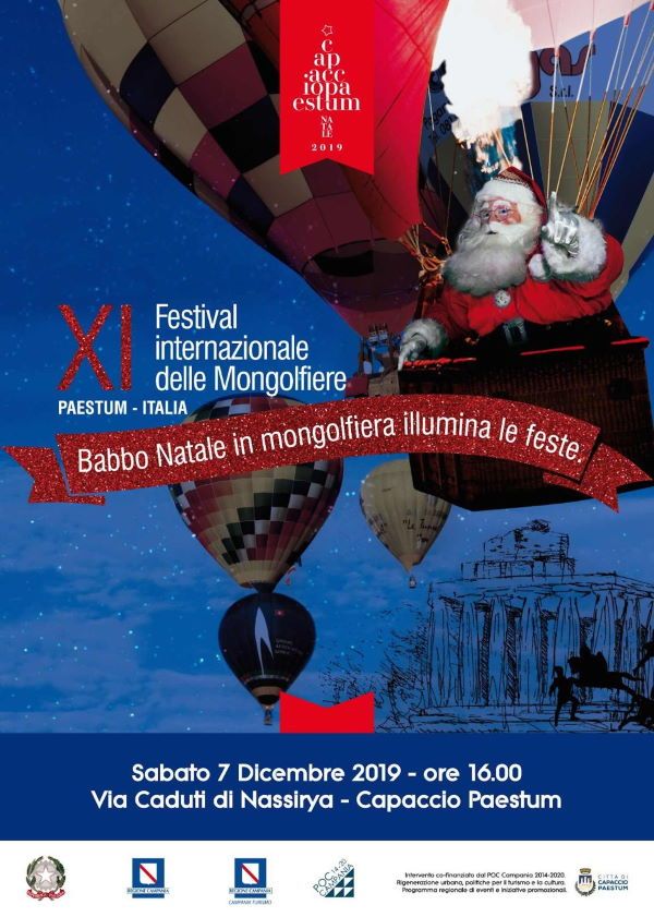 babbo natale in mongolfiera