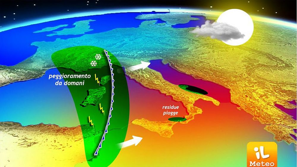 07022017 ultime piogge peggiora mercoledi 7217