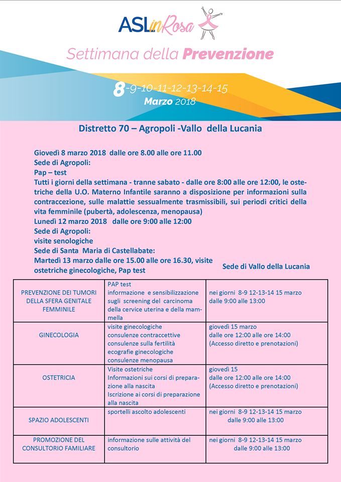 tabella visite agropoli vallo della lucania