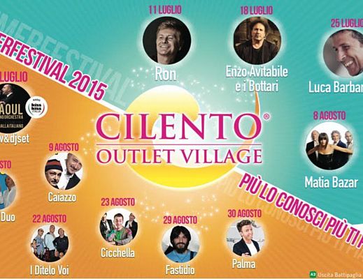 07072015 eventi estate cilento outlet village