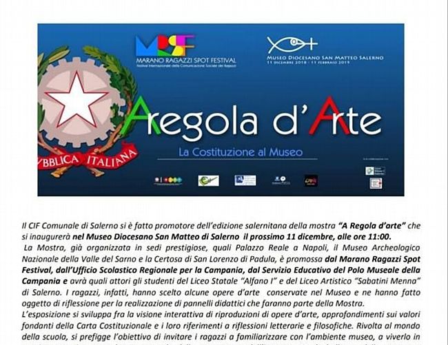 07122018 locandina a regola d arte