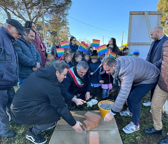 07122023 posa prima pietra scuola infanzia gromola
