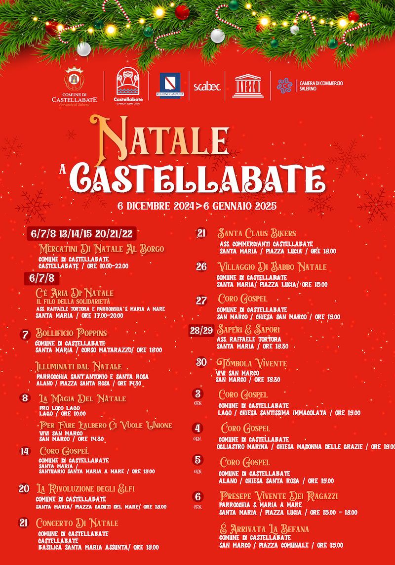 calendario eventi natale 2024 castellabate