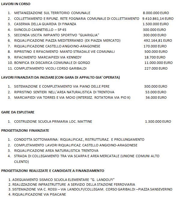 elenco lavori in corso agropoli