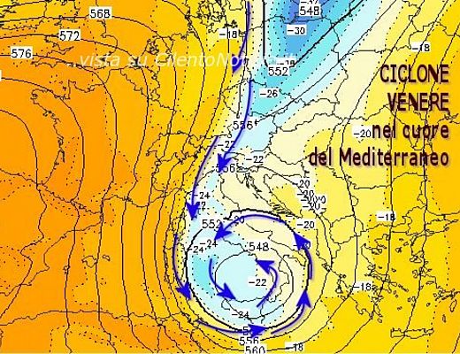 08112013 ciclone venere mediterraneo