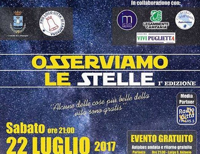10072017 osserviamo le stelle